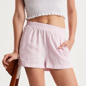 PacSun LA Hearts Pink Linen Shorts